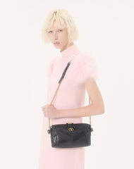 Short Crepe Couture Dress With Feathers