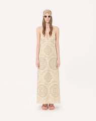 Midi Dress In Floral Stamp Blanket