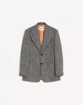 Valentino Single-Breasted Mouliné Wool Jacket