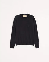 Wool Sweater With Vg Embroidery
