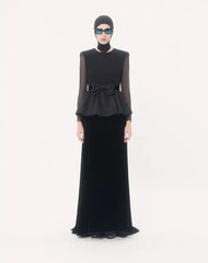 Long Dress In Sablé Velvet