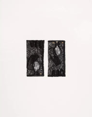 VLogo Signature Biker Gloves In Lace And Leather