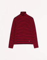 Valentino High-Neck Wool Jumper With VLogo Patch