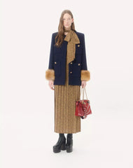 Caban In Plain Wool Tweed