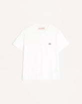 Cotton T-Shirt With VLogo Patch