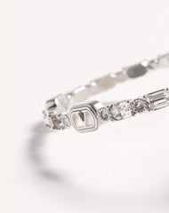 Ovalette Cuff Bracelet In Metal With Swarovski® Crystals