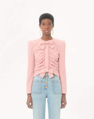 Cropped Jacket In Crispy Light Wool
