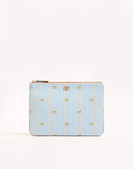 Valentino Garavani VLogo Signature Pouch In Grainy Calfskin With Le Chat De La Maison Print