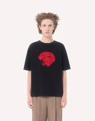 Valentino Cotton T-Shirt With Panther Print