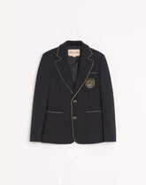 Valentino Single Breasted Wool Jacket With Valentino Patch