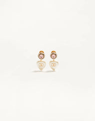 Vlogo Signature Earrings In Metal, Enamel, Pearls And Crystals