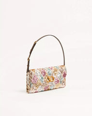 Valentino Garavani Devain Small Shoulder Bag With Rhombelle Embroidery.
