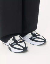 Demivee Trainer In Mesh Fabric With Suede Inserts