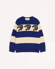 Valentino Wool Jumper With Jacquard Panther Pattern