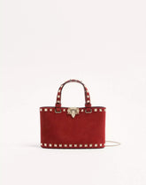 Rockstud Mini Suede Shopping Bag