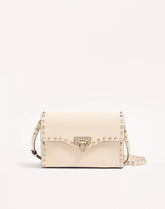 Small Rockstud Grainy Calfskin Crossbody Bag
