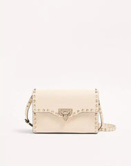 Small Rockstud Grainy Calfskin Crossbody Bag
