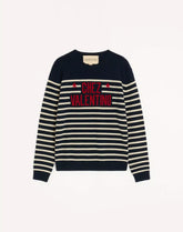 Wool Jumper With Chez Valentino Jacquard Motif