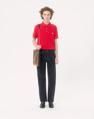 Cotton Piqué Polo Shirt With VLogo Patch