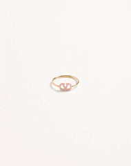 VLOGO SIGNATURE METAL AND SWAROVSKI® CRYSTAL RING