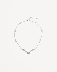 Ovalette Necklace In Metal, Pearls And Swarovski® Crystals