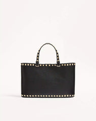 Valentino Garavani Rockstud Small Shopping Bag In Grainy Calfskin