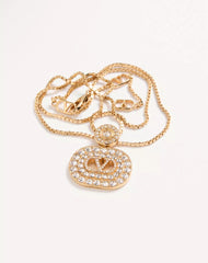 Vlogo Signature Metal And Swarovski® Crystal Necklace