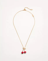 Cherryfic Metal And Enamel Necklace