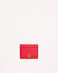 VLogo Signature Grainy Calfskin Card Holder