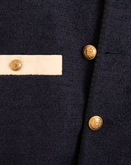 Cotton Tweed Bomber Jacket