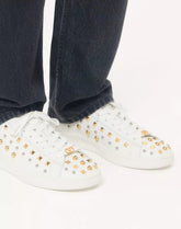 Royco Trainer In Nappa Calfskin With Stud Detail