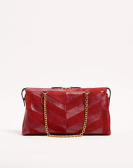 Valentino Garavani Panthea Medium Shoulder Bag In Suede And Nappa With Chevron Motif
