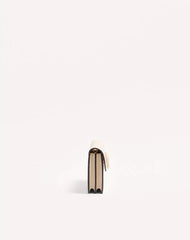 VLogo Signature Grainy Calfskin Wallet With Chain