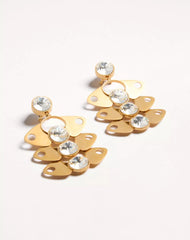 Pages Earrings In Metal And Crystal