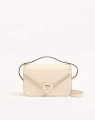 Valentino Garavani Rockstud Small Shoulder Bag In Grainy Calfskin