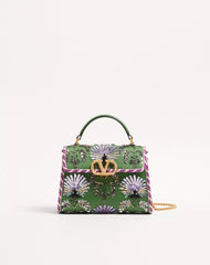 Valentino Garavani Mini Vsling Embroidered Handbag With Jewel Logo