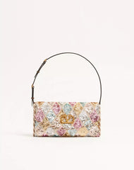 Valentino Garavani Devain Small Shoulder Bag With Rhombelle Embroidery.