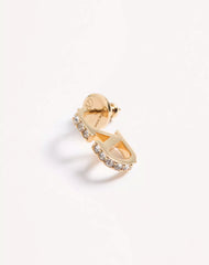 Vlogo Signature Metal And Swarovski® Crystal Earrings