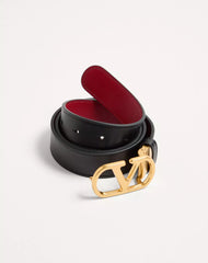 VLogo Signature Reversible Shiny Calfskin Belt - 30Mm / 1.2 In.
