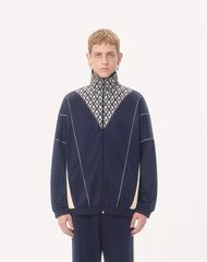 Valentino Acetate Sweatshirt With Zip And Inlaid Toute La V Print