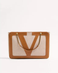 Valentino Garavani Viva Superstar Medium Canvas Shopping Bag