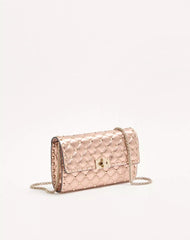Valentino Garavani Rockstud Spike Shoulder Bag In Laminated Nappa Leather