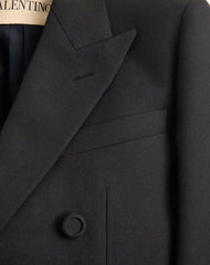 Valentino Double-Breasted Wool Gabardine Jacket