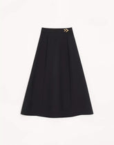Crepe Couture Midi Skirt