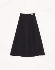 Crepe Couture Midi Skirt