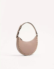 Mini Rockstud Hobo Bag In Grainy Calfskin