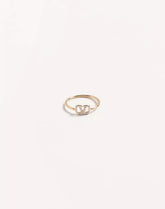 VLOGO SIGNATURE METAL AND SWAROVSKI® CRYSTAL RING