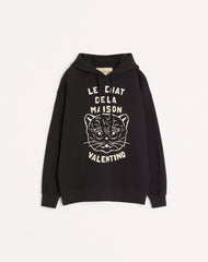 Cotton Sweatshirt With Le Chat De La Maison Patch