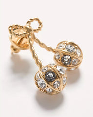 Cherryfic Metal And Swarovski® Crystal Earrings