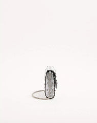 Valentino Garavani Rockstud Spike Shoulder Bag In Laminated Nappa Leather With Cabochon Stones